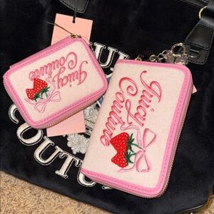 Juicy Couture Pink and Cream Wallet Duo